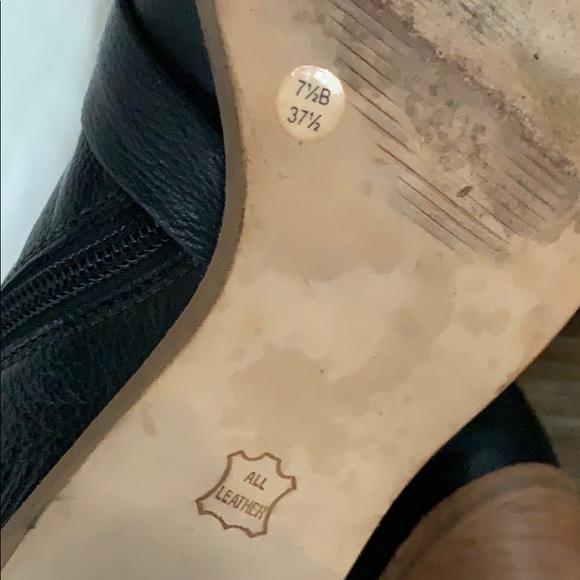 BCBG MaxAzria black leather strappy tall boots - Picture 10 of 11